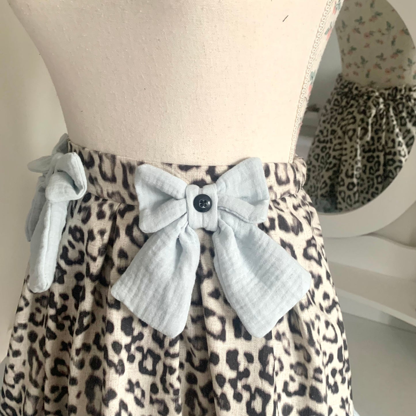 Handmade panther print skirt