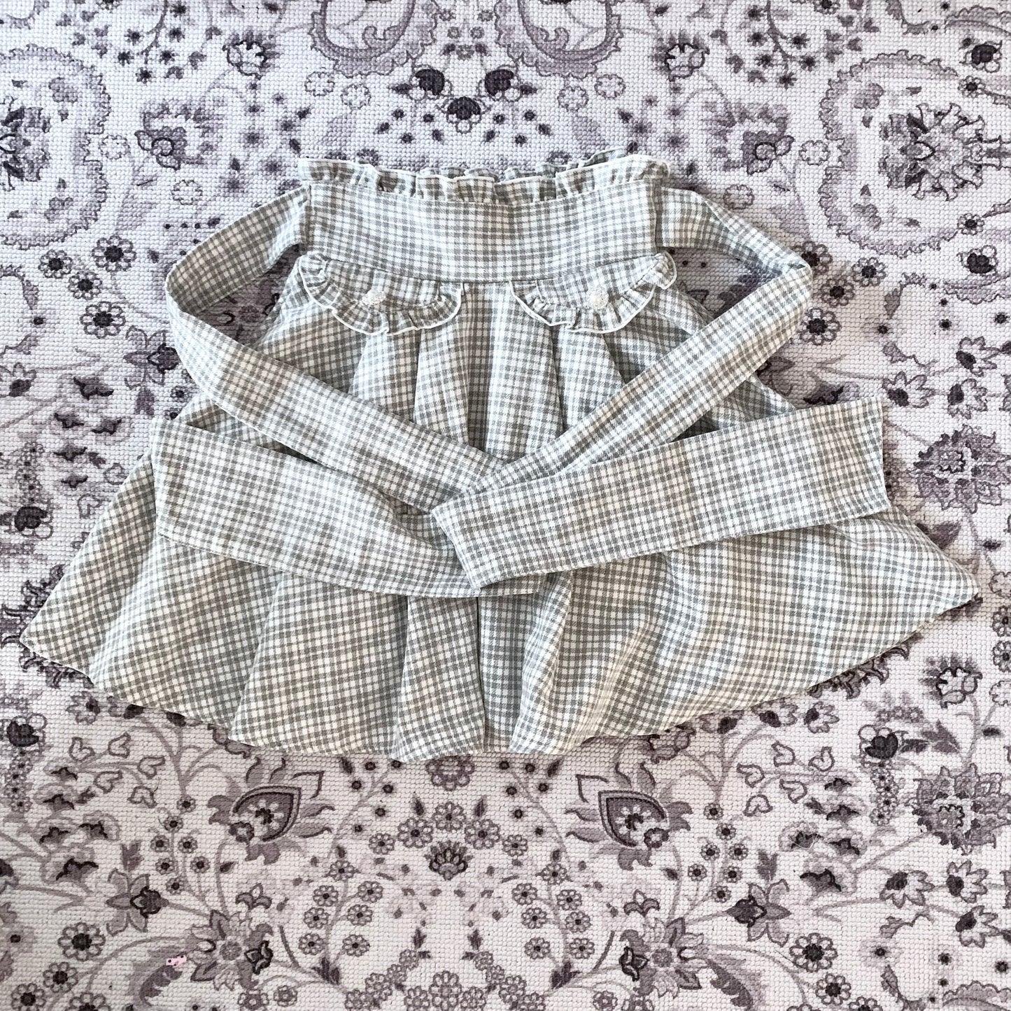 Noémie gray plaid skirt