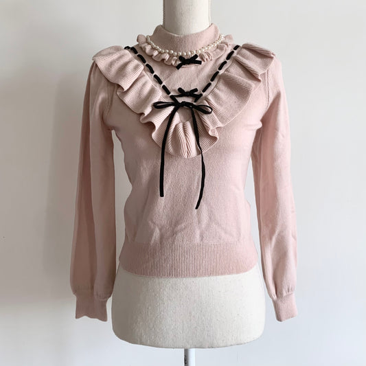 Ank Rouge light pink sweater with pearls