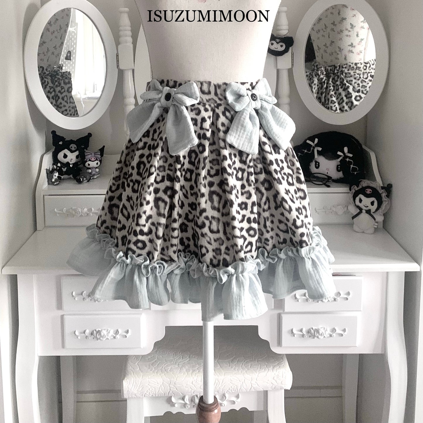 Handmade panther print skirt