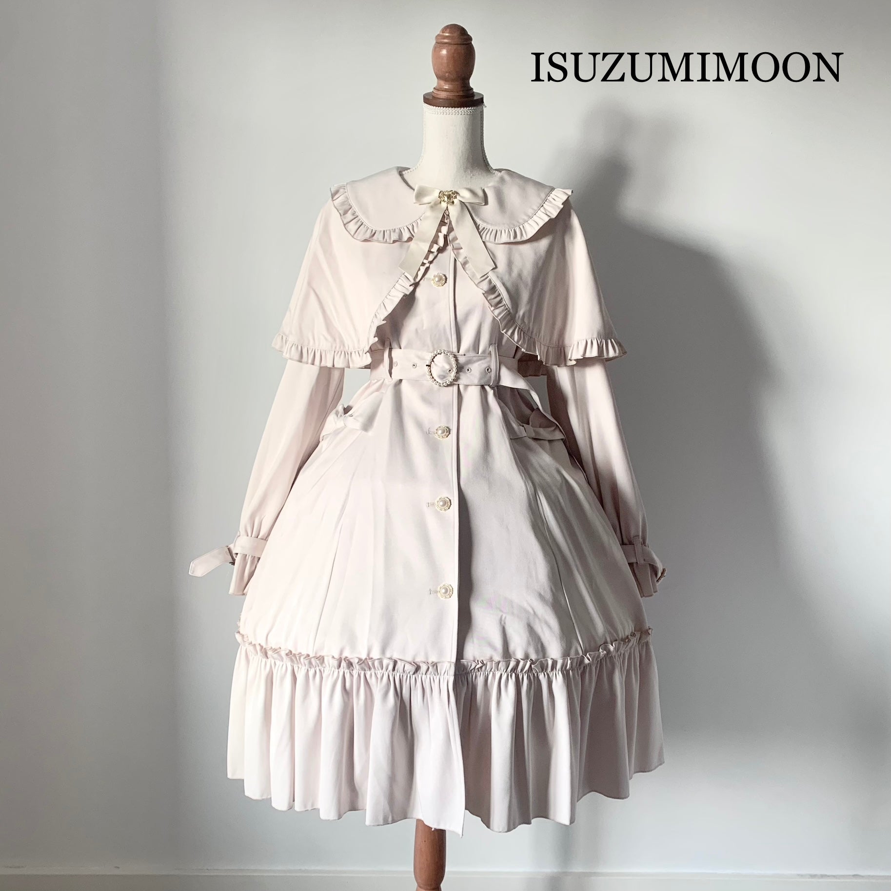 Amavel soft Pink cape trench coat – Isuzumimoon