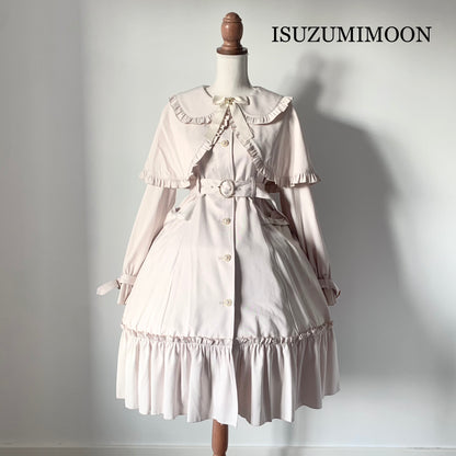 Amavel soft Pink cape trench coat