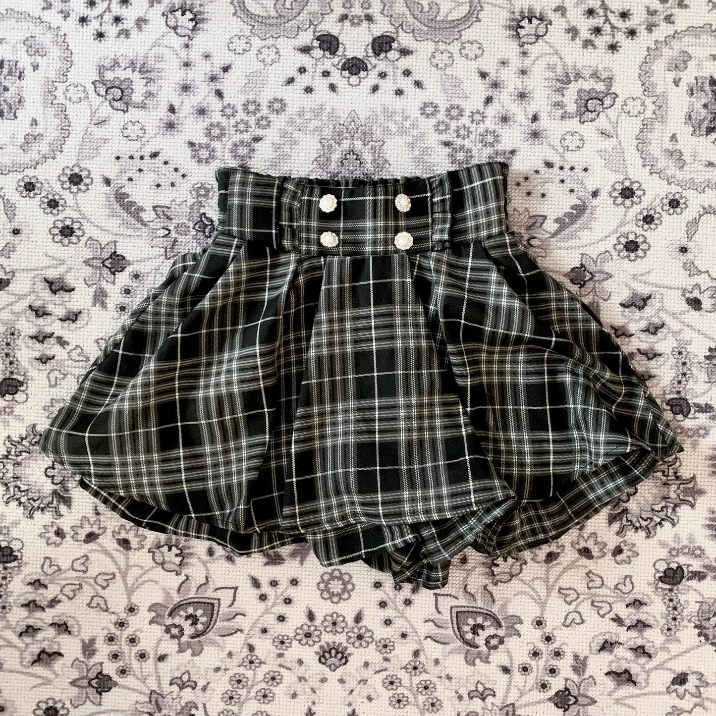 Noémie plaid skirt with shorts