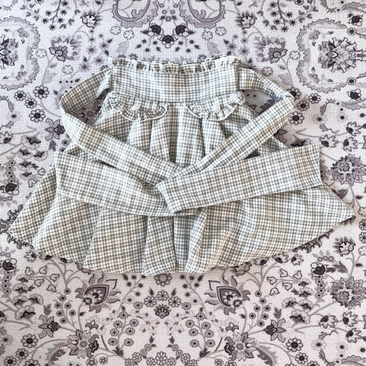 Noémie gray plaid skirt