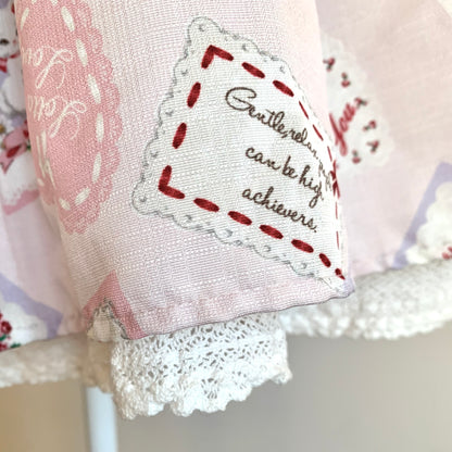 Ank Rouge vintage card skirt with waist ties