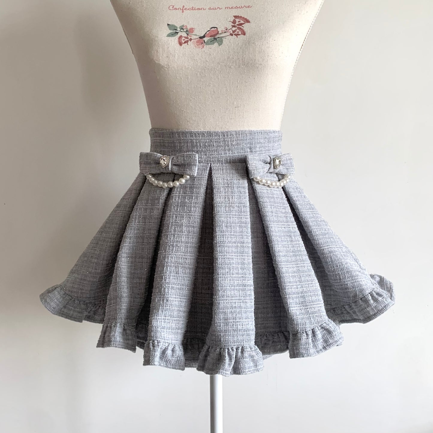 Ank Rouge sparkly tweed skirt blue