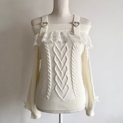 Princess Melody open shoulder sweater