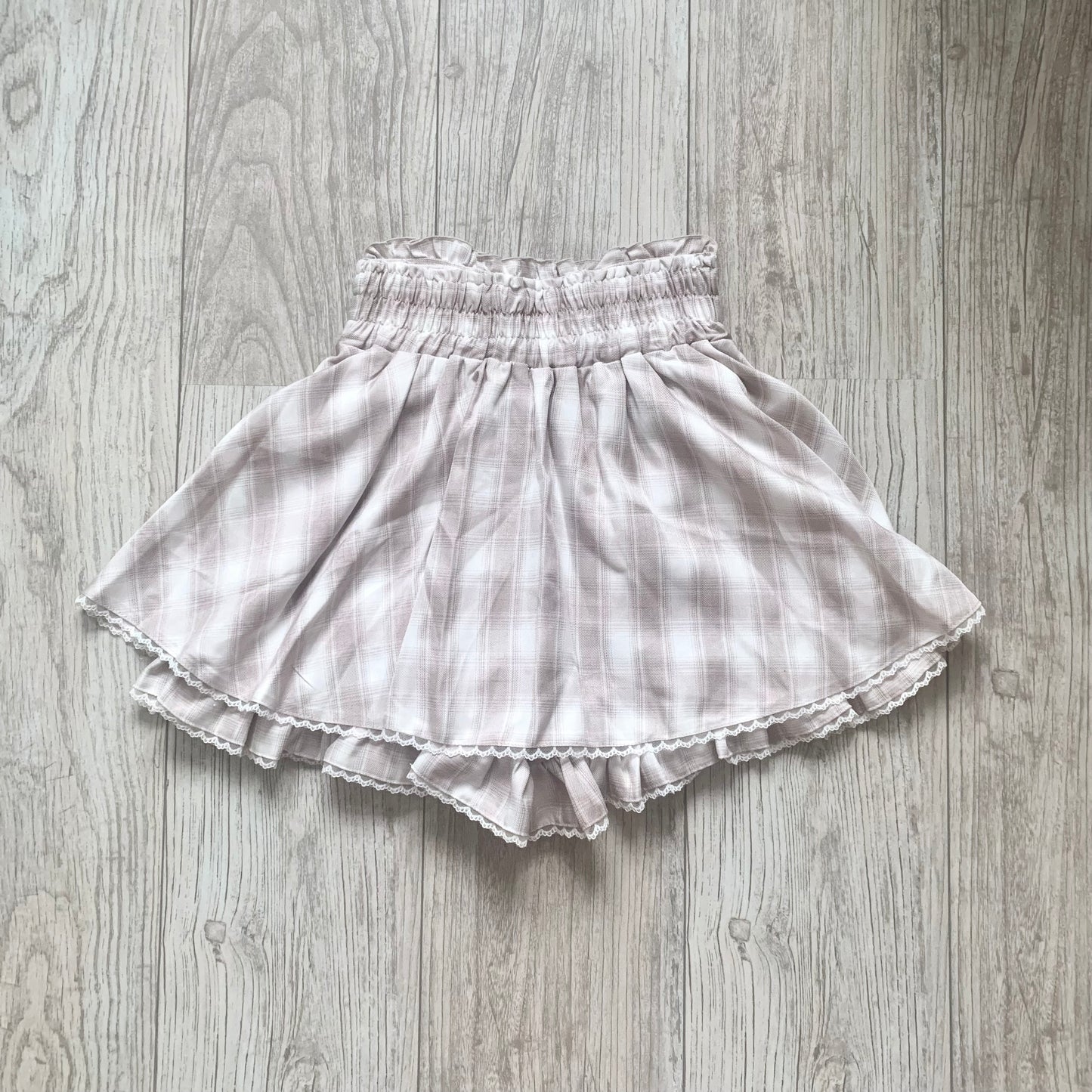 Noémie pink plaid skirt