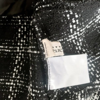 Evelyn black and white tweed skirt