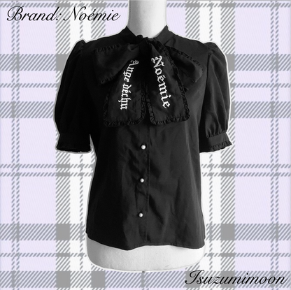 Noémie black bow blouse
