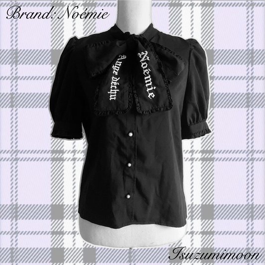 Noémie black bow blouse