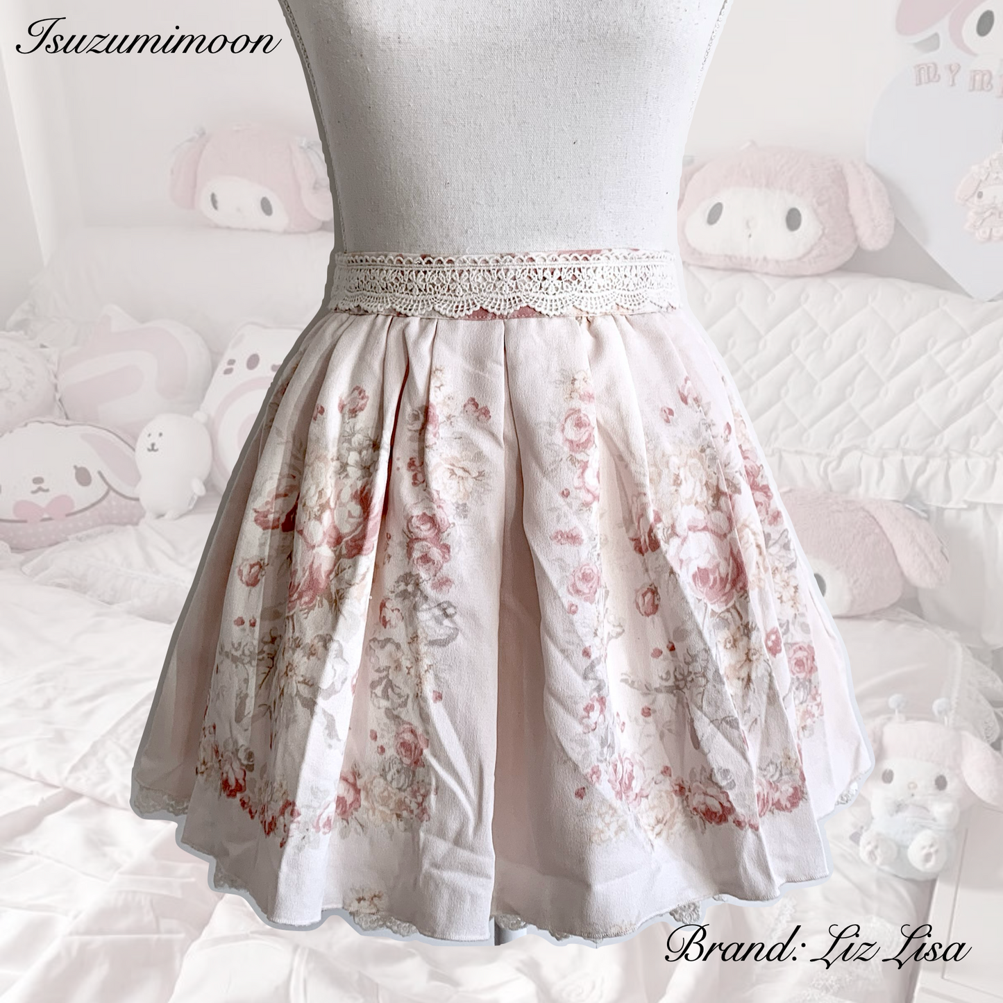 Liz Lisa floral skirt with waist ties