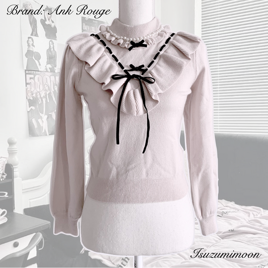 Ank Rouge light pink sweater with pearls