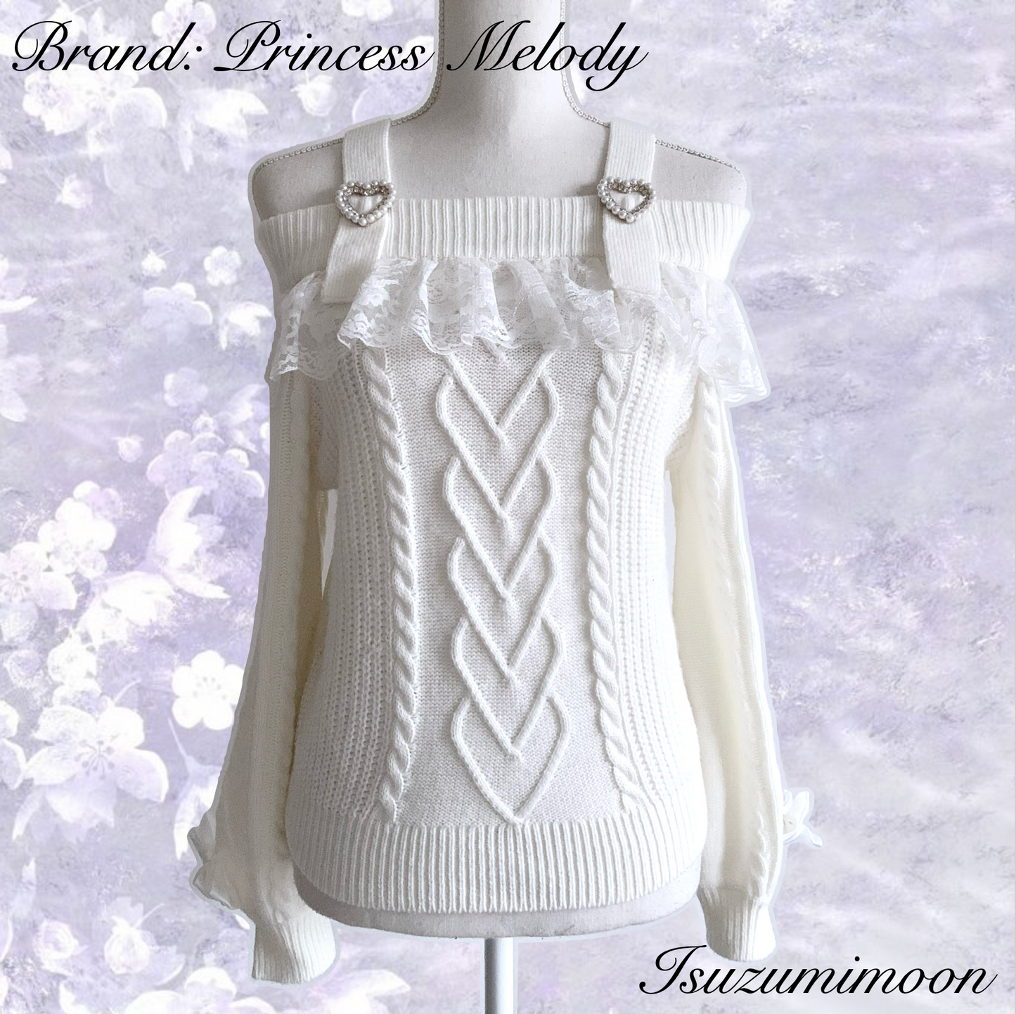 Princess Melody open shoulder sweater